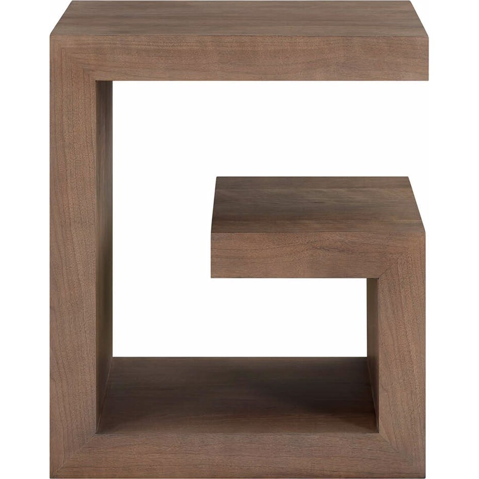 accents brown end table   