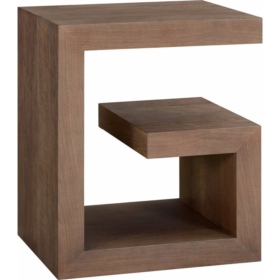 accents brown end table   