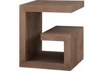 accents brown end table   