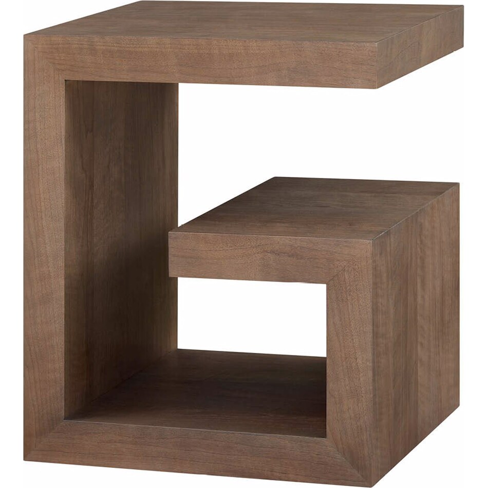 accents brown end table   