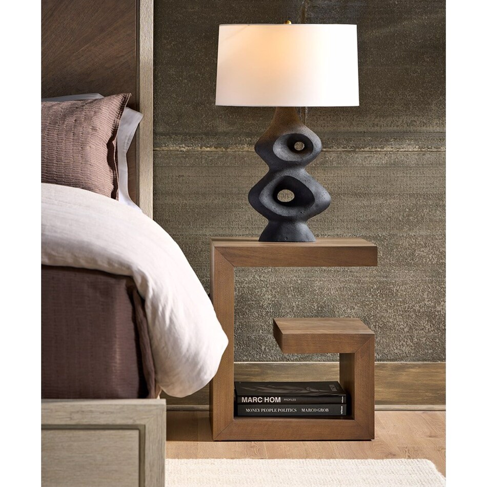 accents brown end table   