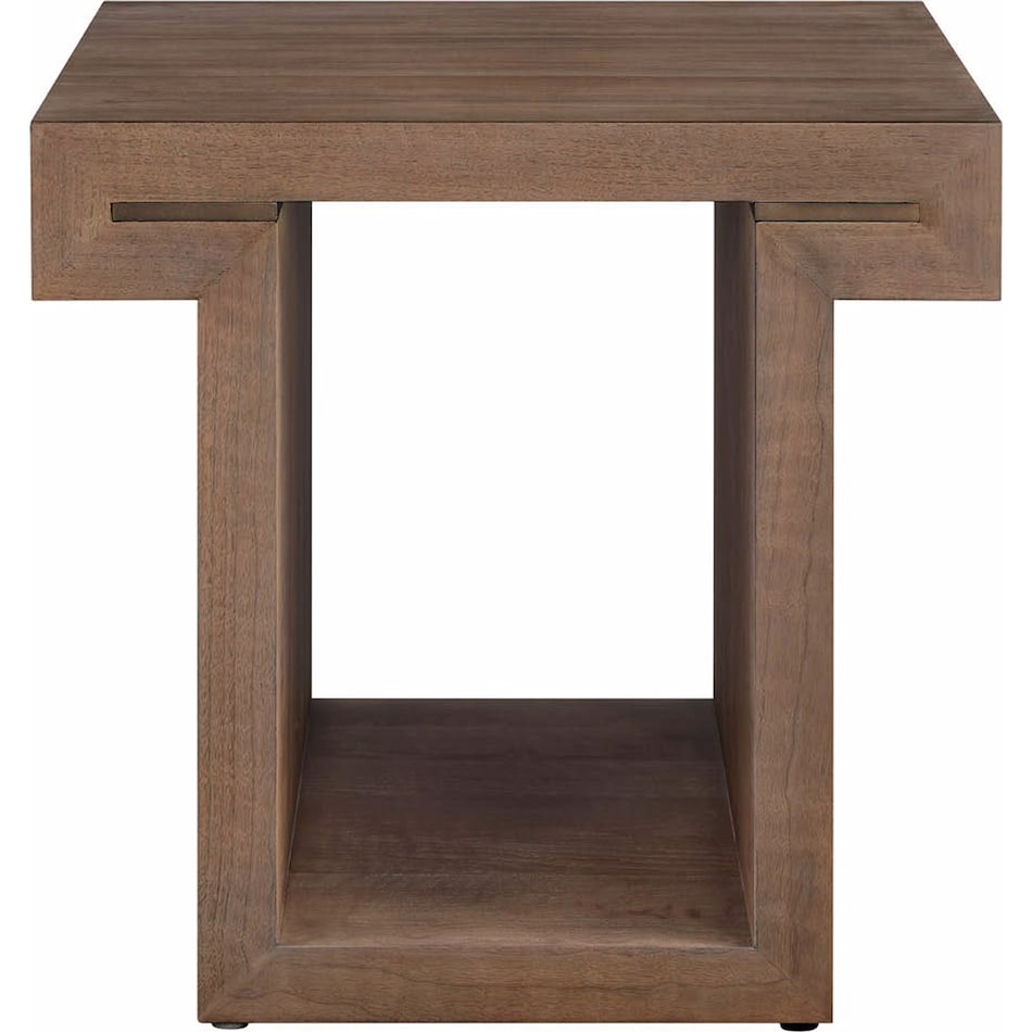 accents brown end table   