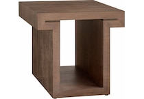 accents brown end table   