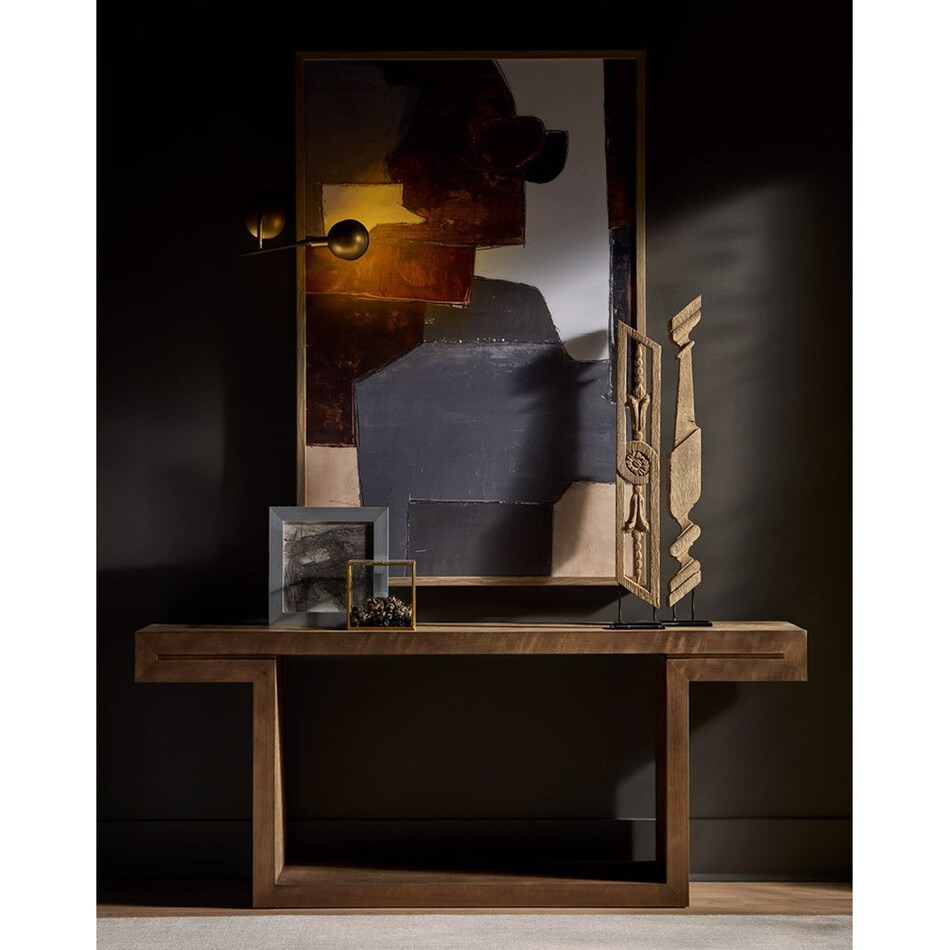 accents brown sofa table   