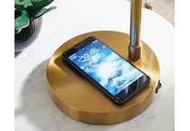 accessories amber gold finish table lamp   
