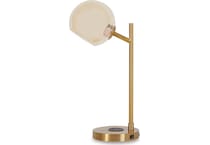 accessories amber gold finish table lamp   
