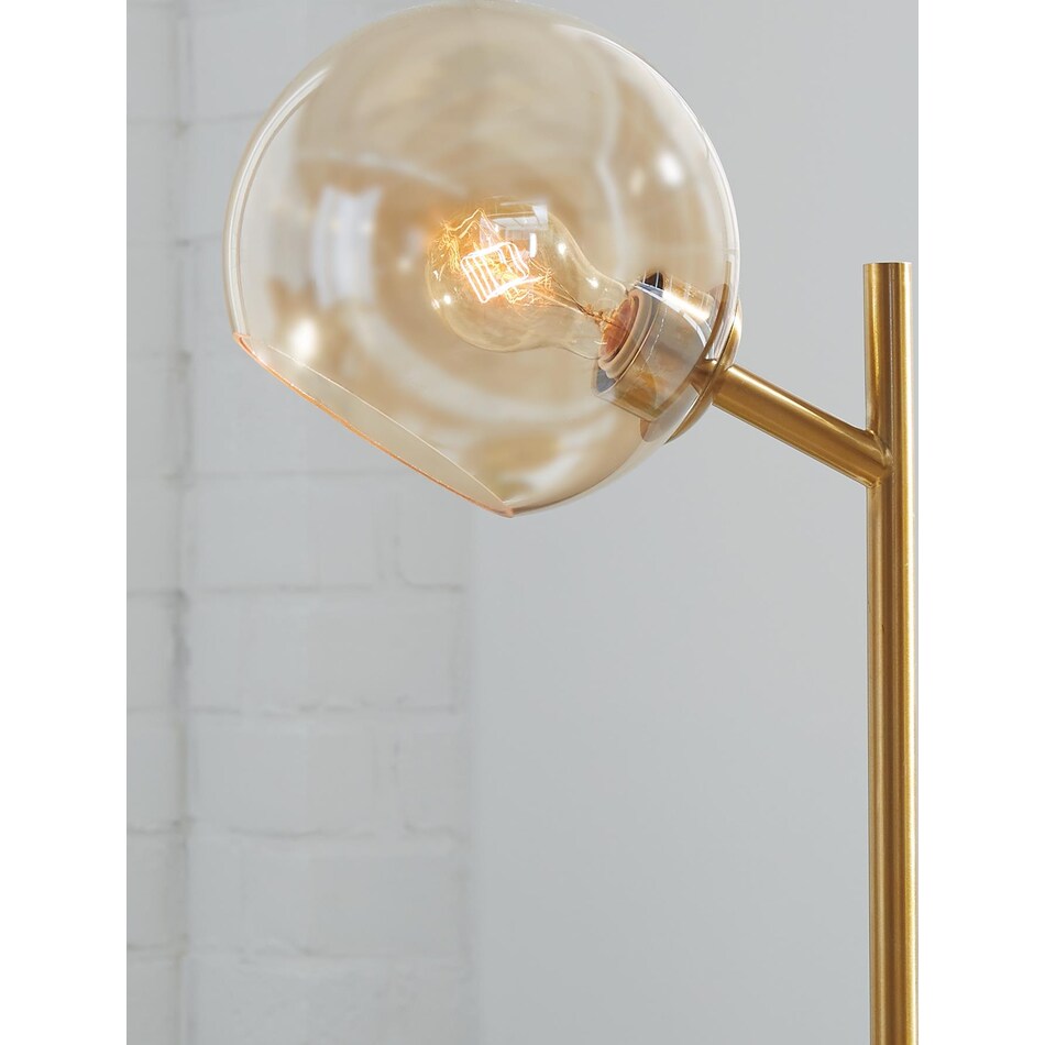 accessories amber gold finish table lamp   
