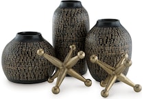 accessories black and gold vase   