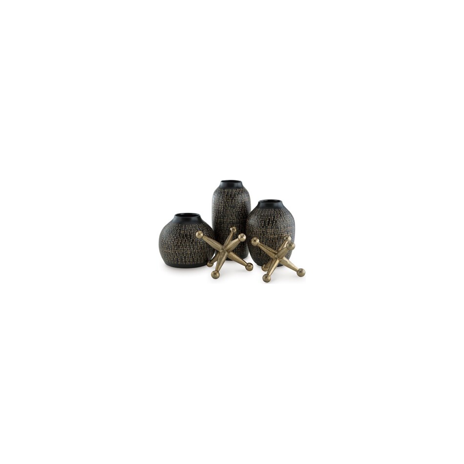 accessories black and gold vase   