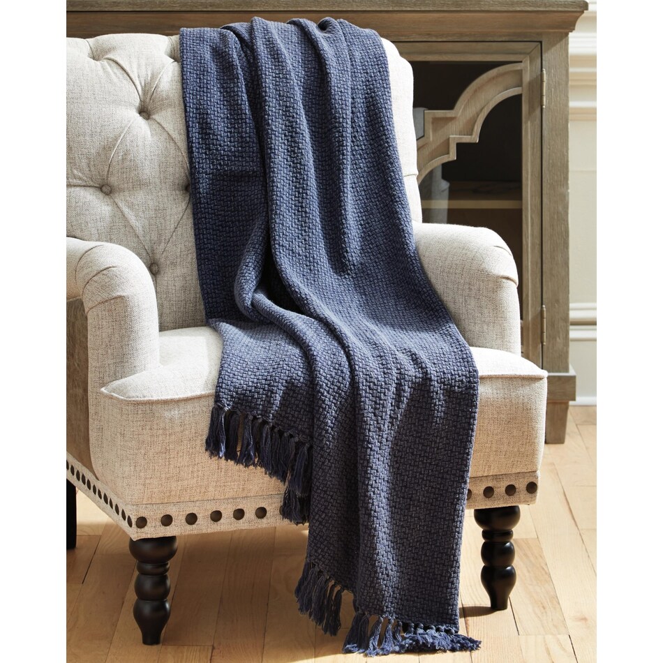 accessories blue throw blanket   