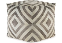 accessories brown cream pouf  ottoman   