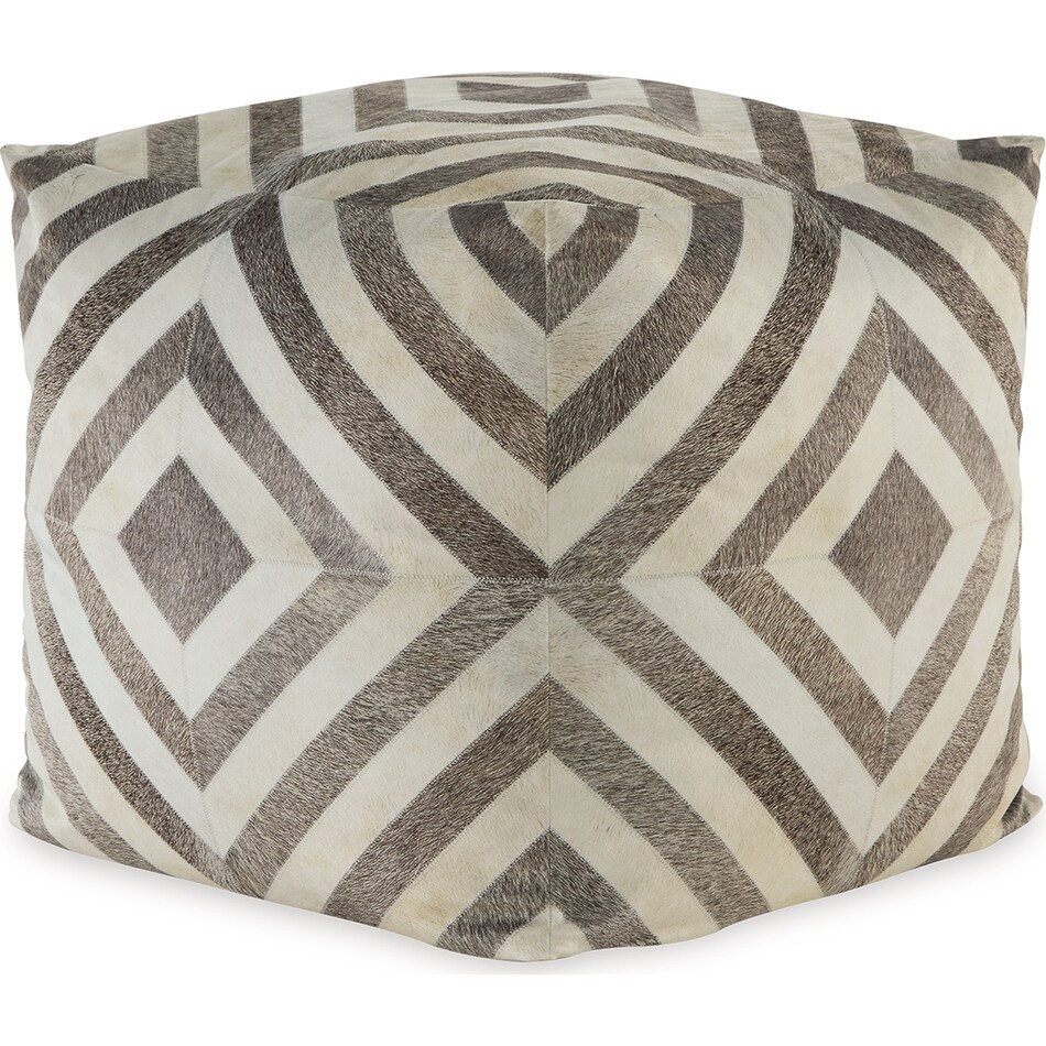 accessories brown cream pouf  ottoman   