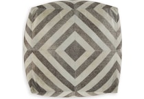 accessories brown cream pouf  ottoman   