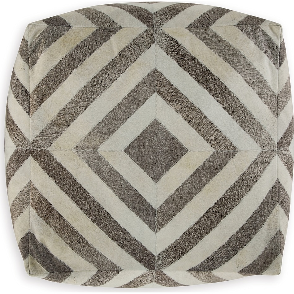 accessories brown cream pouf  ottoman   