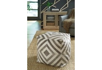 accessories brown cream pouf  ottoman   
