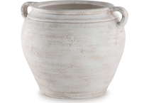 accessories distressed white vase   