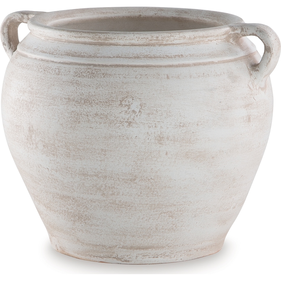 accessories distressed white vase   