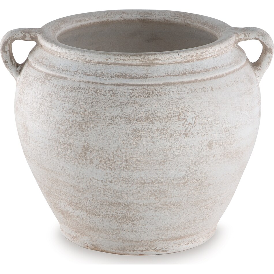 accessories distressed white vase   