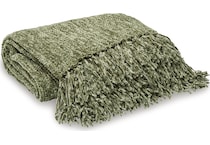 accessories green throw blanket   