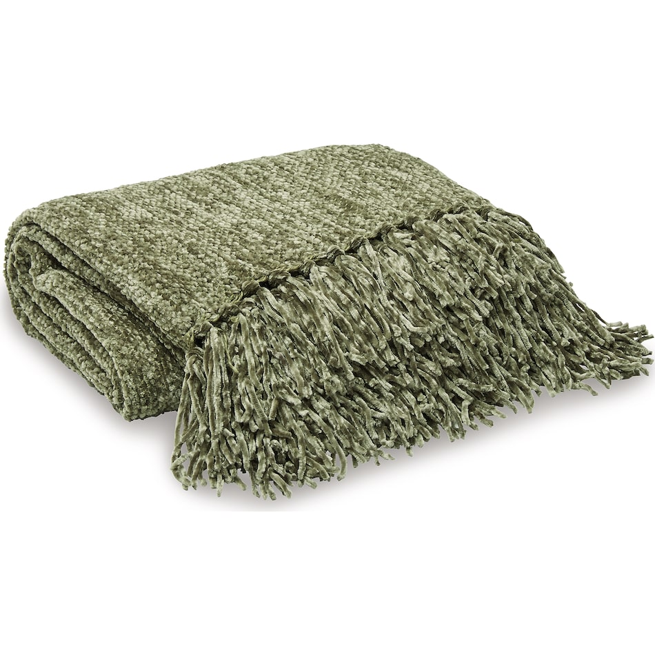 accessories green throw blanket   