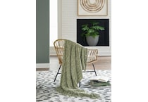 accessories green throw blanket   