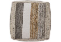 accessories grey tan white pouf  ottoman   