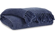accessories navy blue throw blanket   