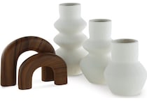 accessories white and brown vase   