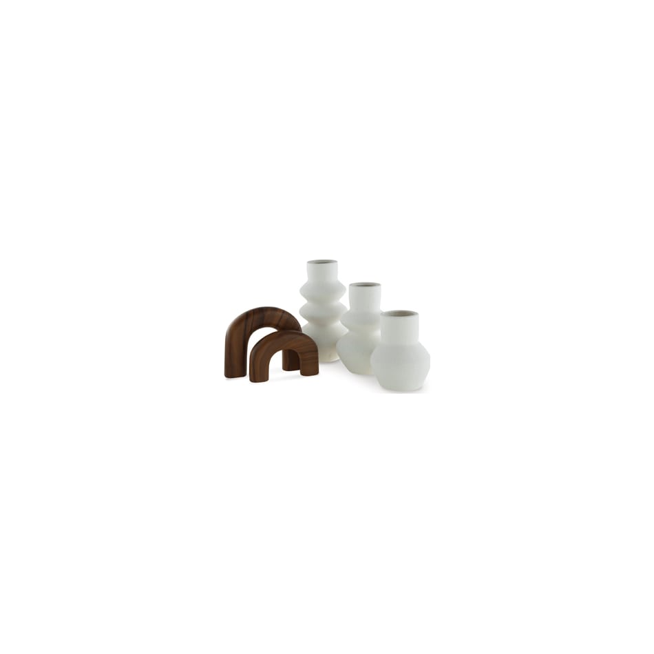 accessories white and brown vase   