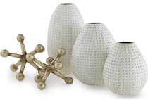 accessories white and gold vase   