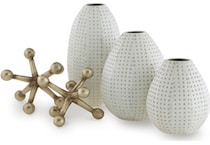 accessories white and gold vase   