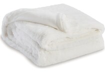 accessories white throw blanket   