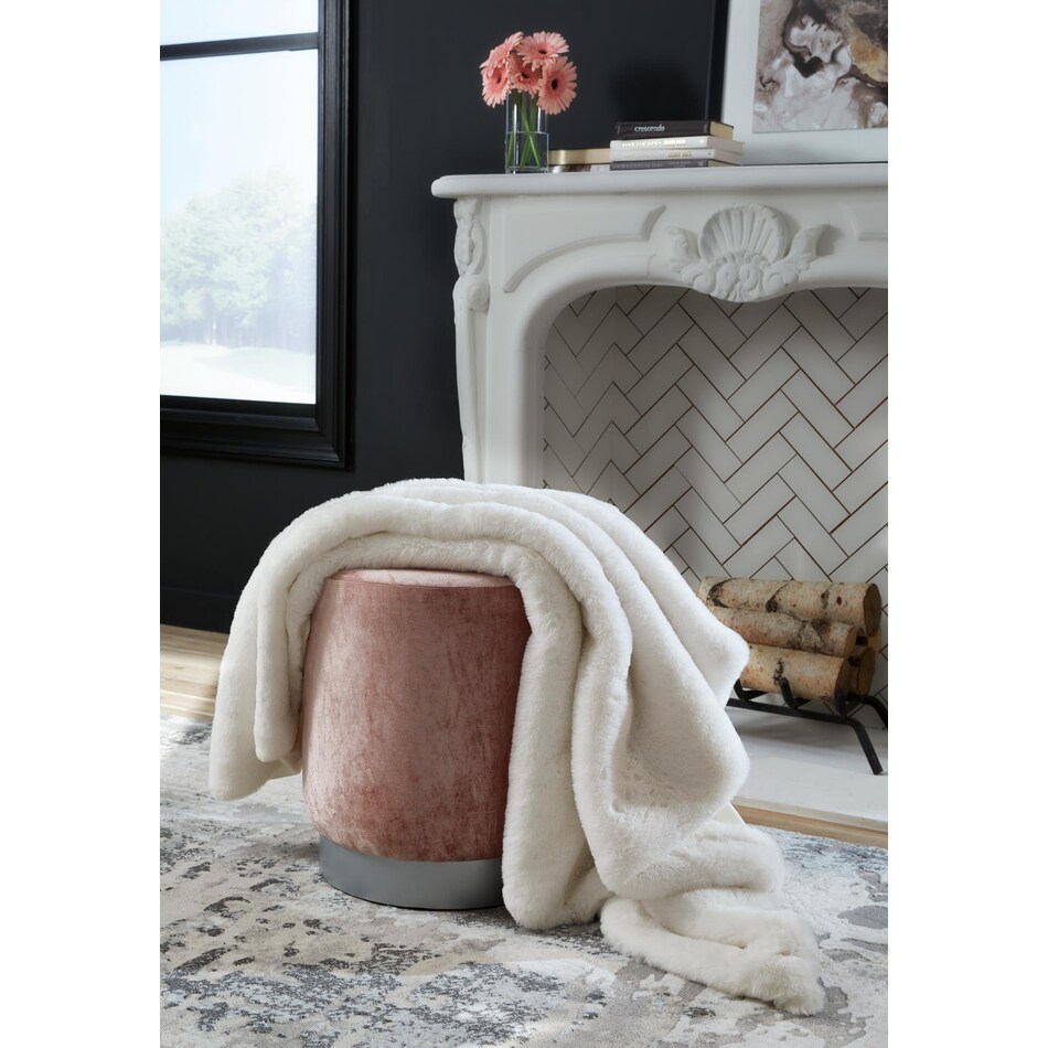 accessories white throw blanket   