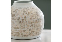 accessory set gold and white vase   