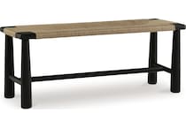 acerman black natural accent bench   