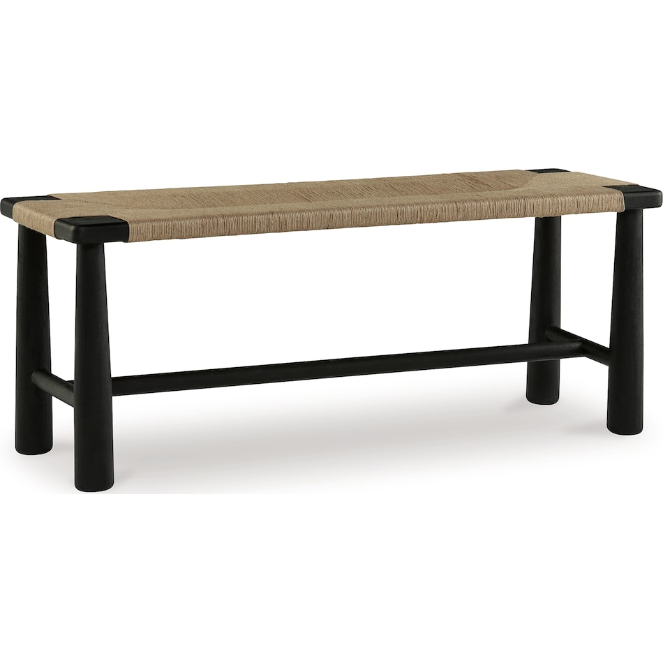 acerman black natural accent bench   