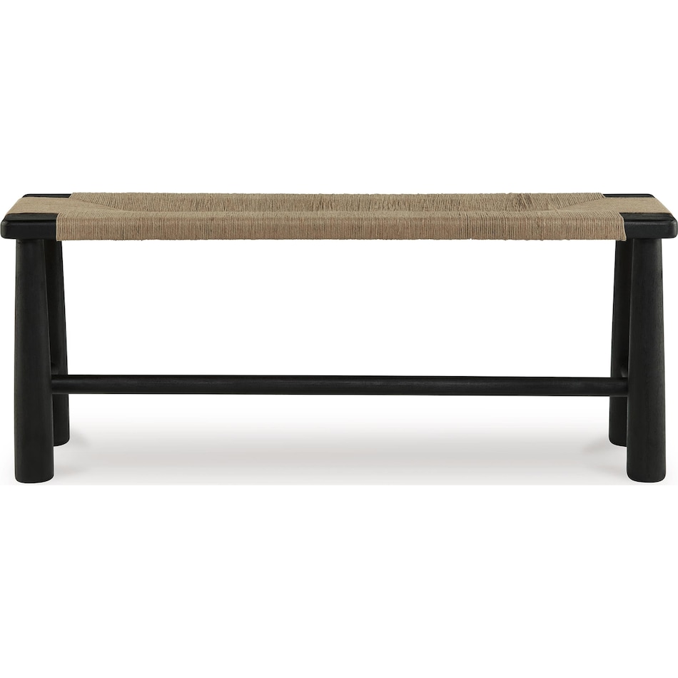 acerman black natural accent bench   