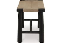 acerman black natural accent bench   