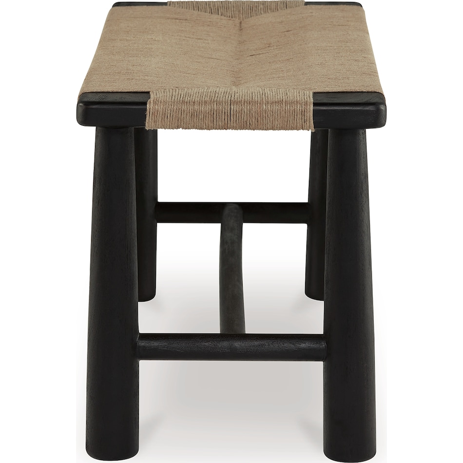 acerman black natural accent bench   