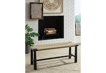 acerman black natural accent bench   
