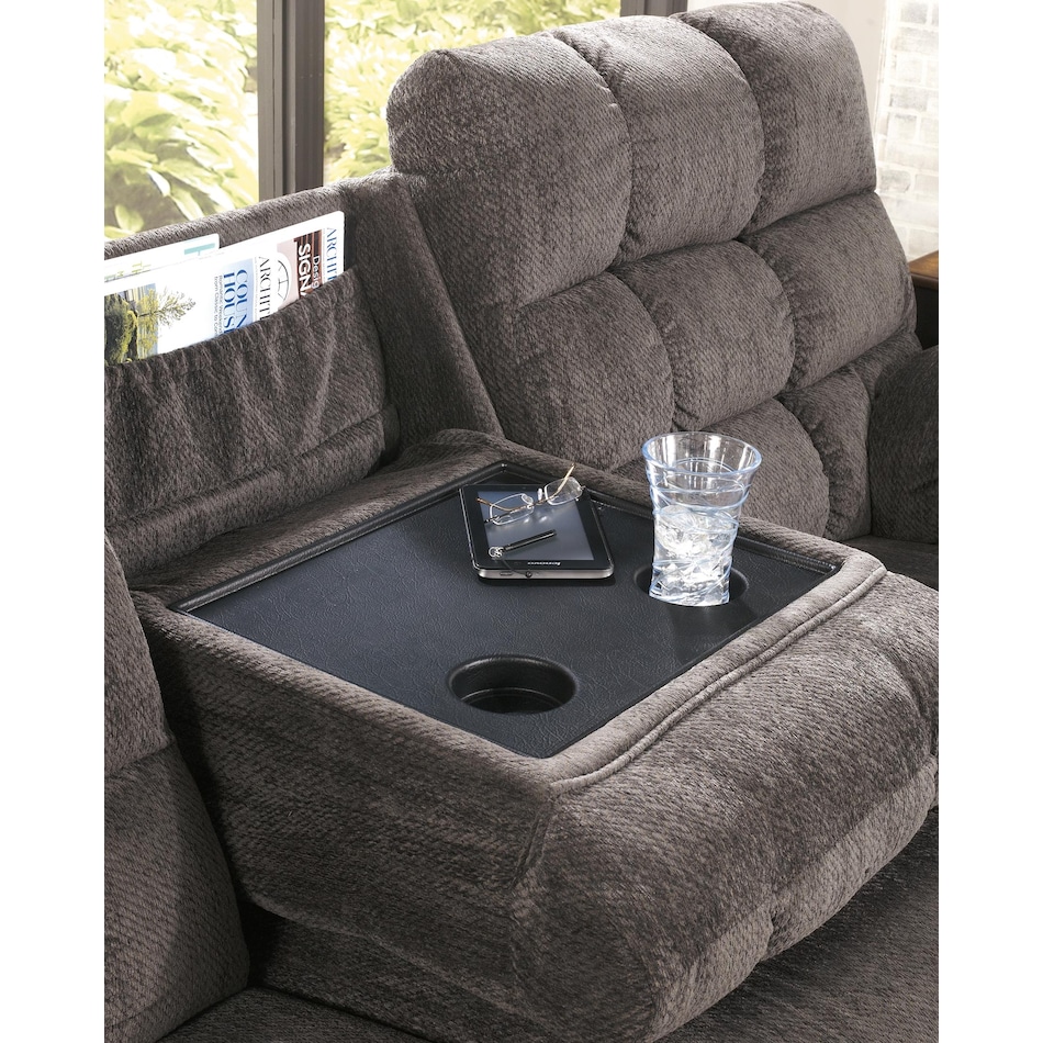 acieona slate reclining sofa   