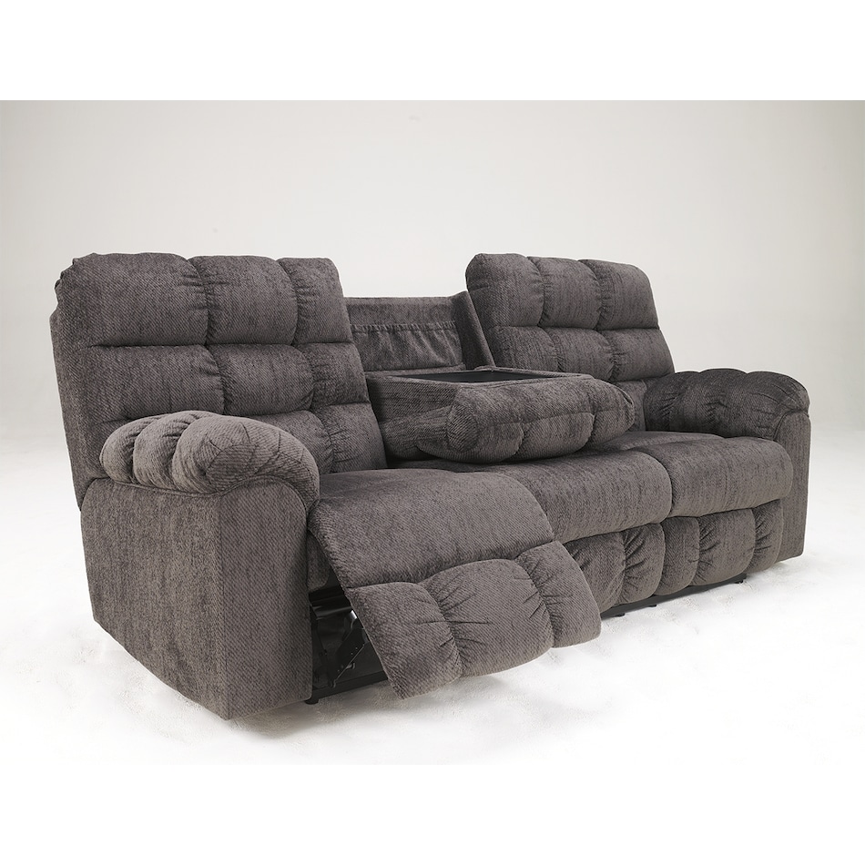 acieona slate reclining sofa   