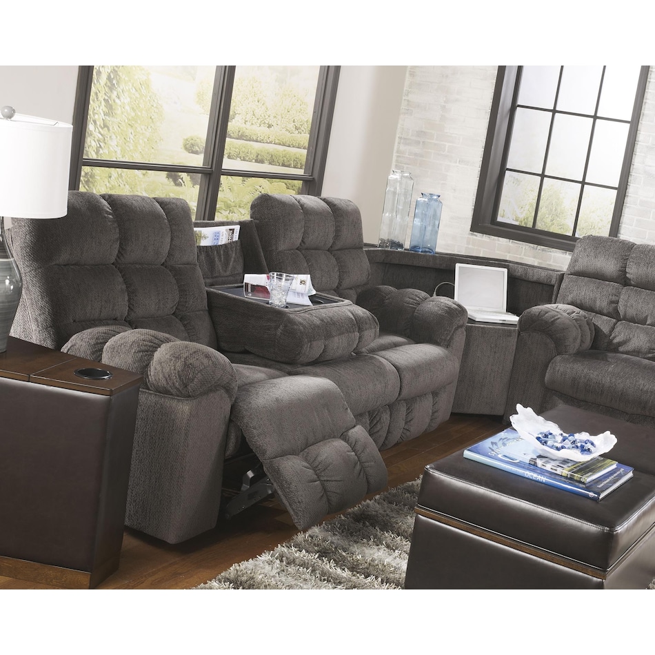 acieona slate reclining sofa   