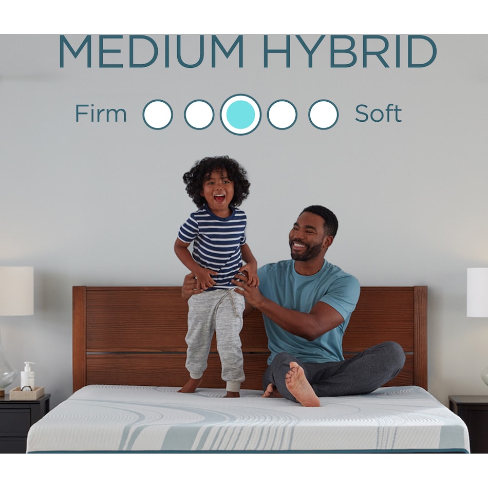 adapt  medium hybrid white mattress king   