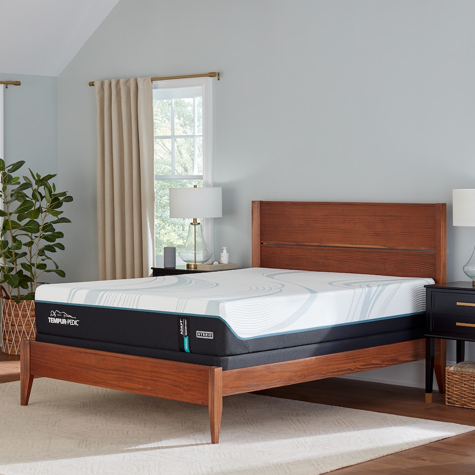 adapt  medium hybrid white mattress queen   