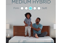 adapt  medium hybrid white mattress queen   