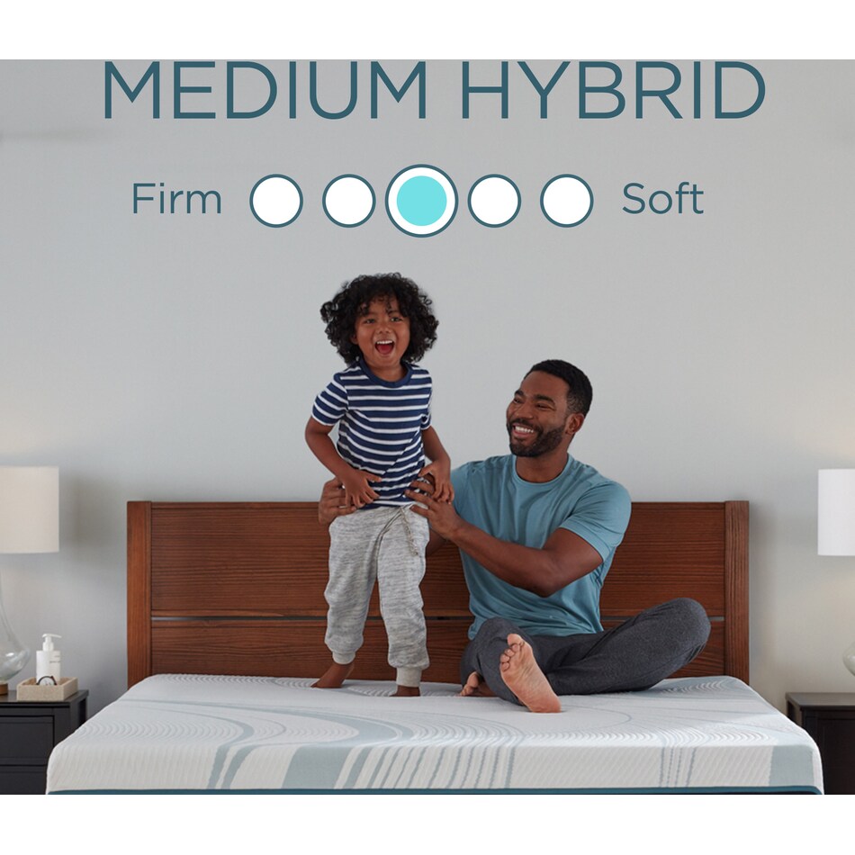 adapt  medium hybrid white mattress queen   