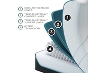 adapt  medium hybrid white mattress queen   