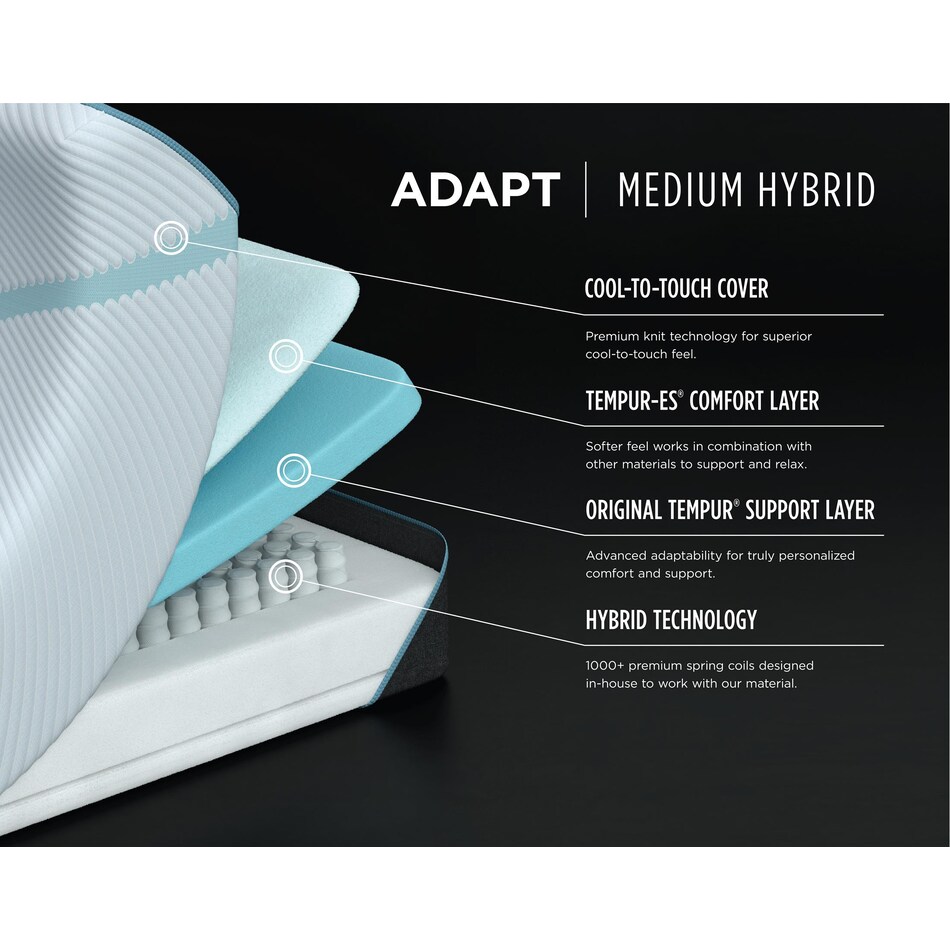 adapt medium hybrid mattress twin xl   