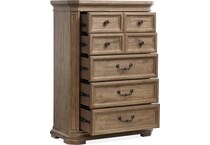 adele florentine walnut chest   